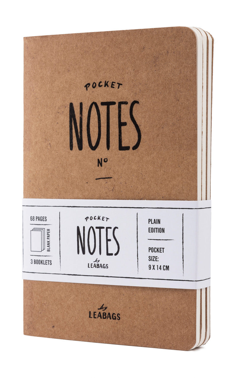 Leabags Pocket Notes Deco Edition Notizbücher 68 Seiten- 3er Pack - LEABAGS