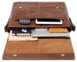 Leabags Oxford Umhängetasche Laptoptasche 15 Zoll aus Leder im Vintage Look - LEABAGS