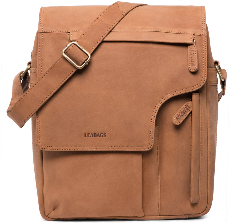 Leabags Amsterdam Umhängetasche Laptoptasche 13 Zoll Ledertasche im Vintage Look - LEABAGS