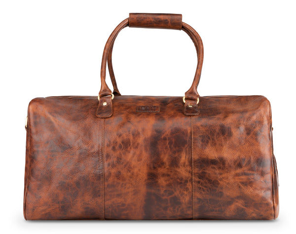 Bolso de viaje Leabags Tokyo de piel de búfalo genuina con aspecto vintage