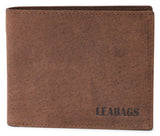 Leabags Austin Geldbeutel aus echtem Büffel-Leder im Vintage Look - LEABAGS