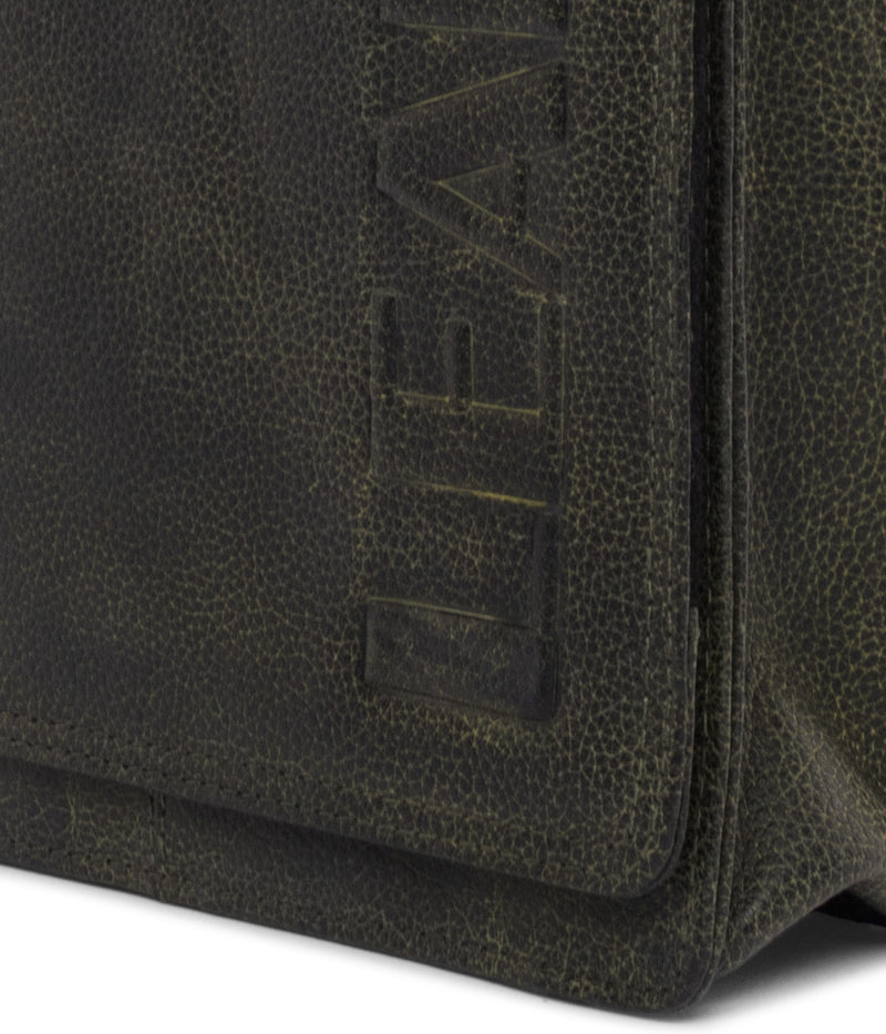 Leabags Dover Umhängetasche Schultertasche 10 Zoll Tablets aus echtem Leder im Vintage Look - LEABAGS