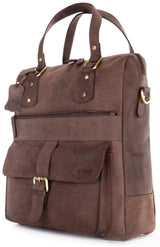 Leabags Fremont Handtasche aus echtem Büffel-Leder im Vintage Look