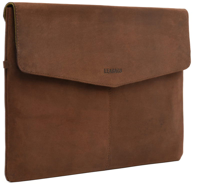 Leabags Mississippi Laptopsleeve aus echtem Büffel-Leder im Vintage Look - LEABAGS