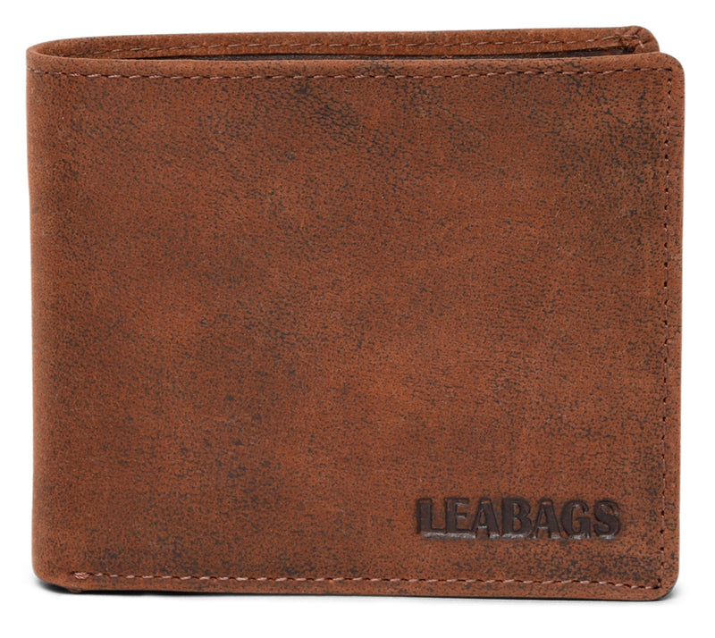 Cartera de hombre Leabags Springfield hecha de cuero de búfalo real