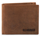 Cartera de hombre Leabags Springfield hecha de cuero de búfalo real