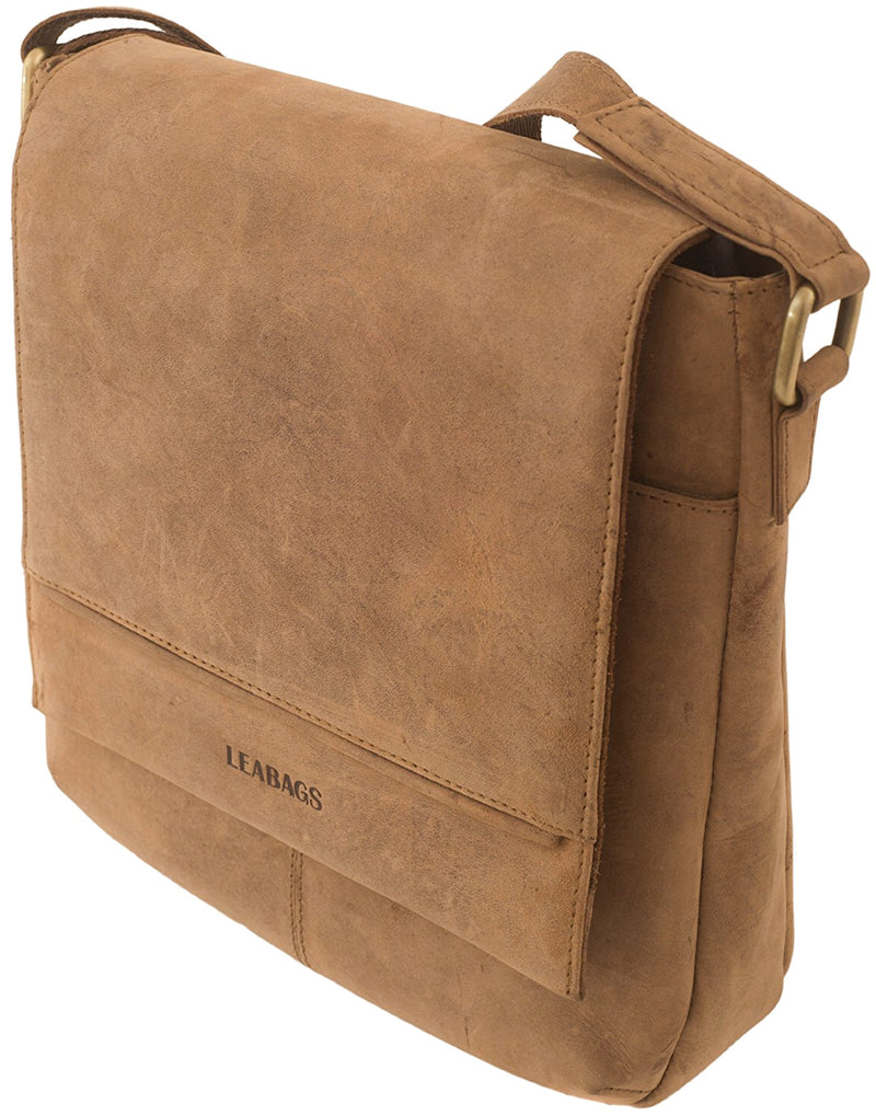 Leabags Washington Umhängetasche aus echtem Büffel-Leder im Vintage Look - LEABAGS