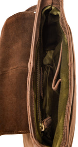 Leabags Washington Umhängetasche aus echtem Büffel-Leder im Vintage Look - LEABAGS