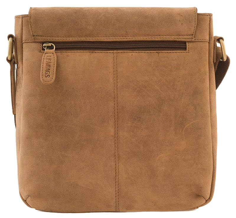 Leabags Washington Umhängetasche aus echtem Büffel-Leder im Vintage Look - LEABAGS