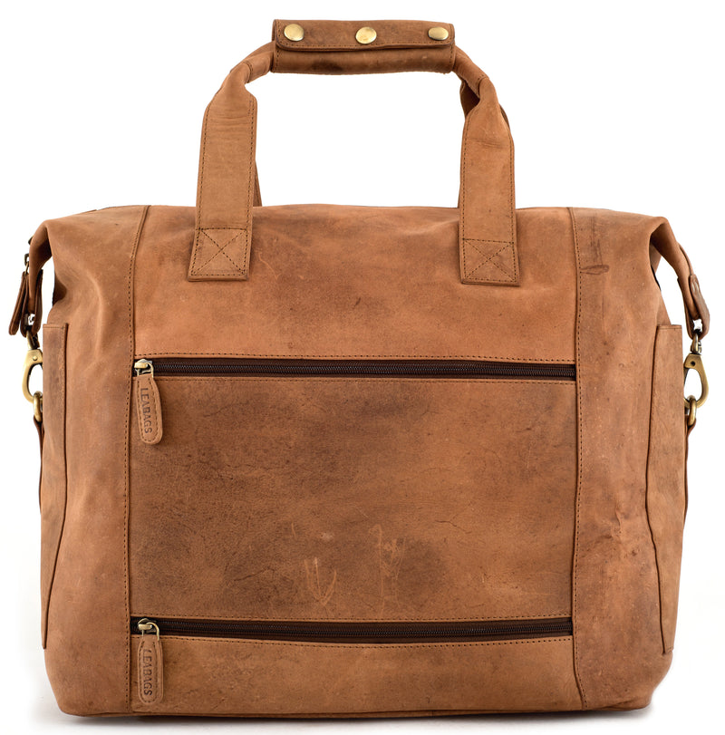 Leabags Santa Cruz Reisetasche aus echtem Büffel-Leder im Vintage Look - LEABAGS