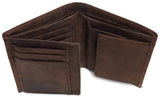 Leabags Indianapolis Geldbeutel aus echtem Büffel-Leder im Vintage Look - LEABAGS