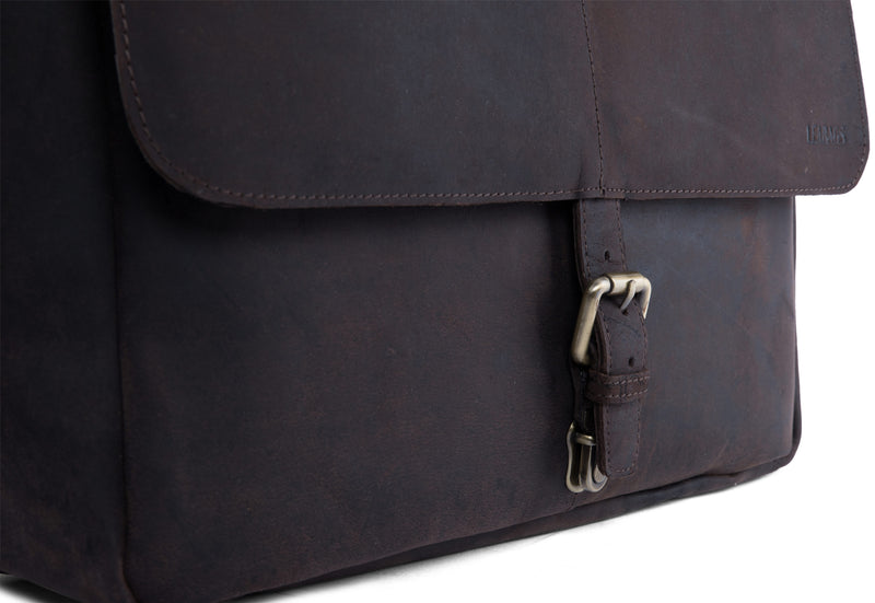 Leabags Glendale Umhängetasche aus echtem Büffel-Leder im Vintage Look - LEABAGS