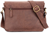 Leabags Wellington Messenger Bag aus echtem Büffel-Leder im Vintage Look