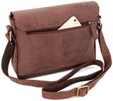 Leabags Wellington Messenger Bag aus echtem Büffel-Leder im Vintage Look