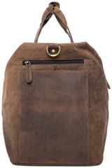 Bolsa de viaje Leabags Sydney hecha de cuero de búfalo genuino en un aspecto vintage