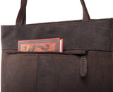 Bolso de mano Leabags Turin de auténtica piel de búfalo con aspecto vintage