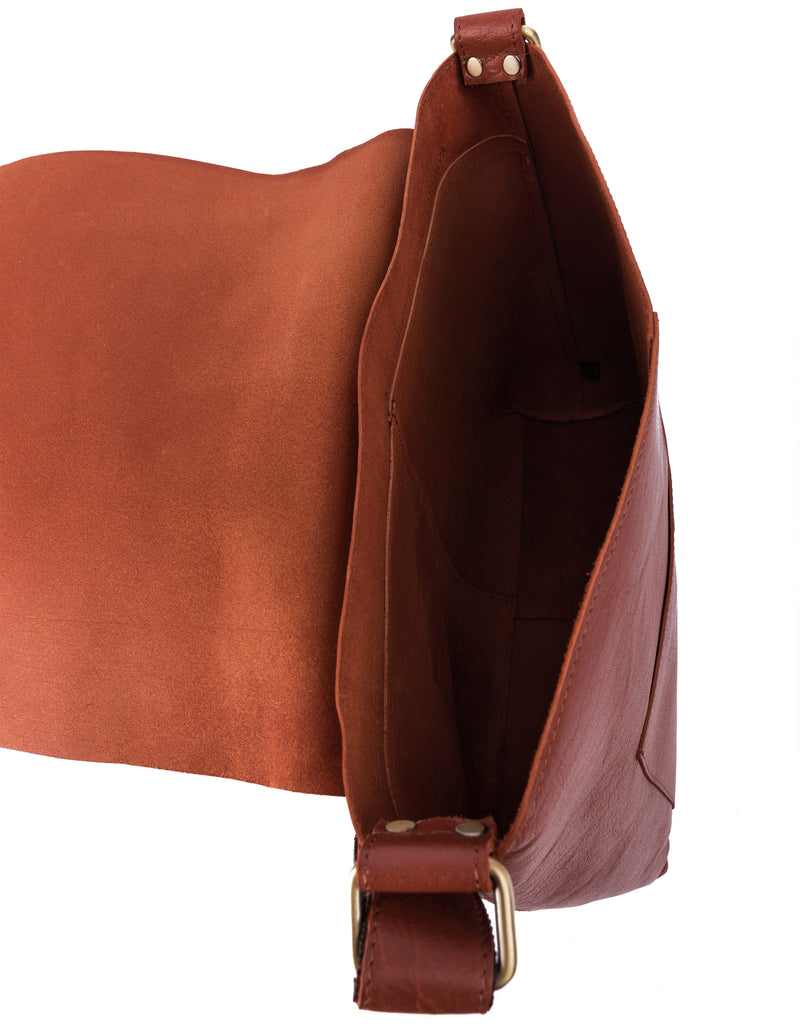 Bolso de hombro Leabags Ibarra hecho de cuero de búfalo genuino en un look vintage