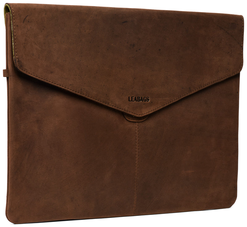 Leabags Mississippi Laptopsleeve aus echtem Büffel-Leder im Vintage Look - LEABAGS