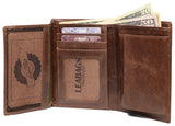 Leabags Indianapolis Geldbeutel aus echtem Büffel-Leder im Vintage Look - LEABAGS