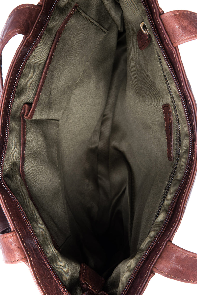Leabags Chiba Handtasche aus echtem Büffel-Leder im Vintage Look - LEABAGS