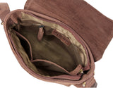 Leabags Weston Schultertasche aus echtem Büffel-Leder im Vintage Look