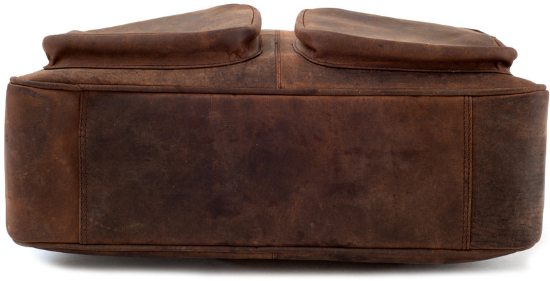 Leabags Dallas Aktentasche aus echtem Büffel-Leder im Vintage Look - LEABAGS