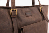 Leabags Verona Shopper aus echtem Büffel-Leder im Vintage Look - LEABAGS