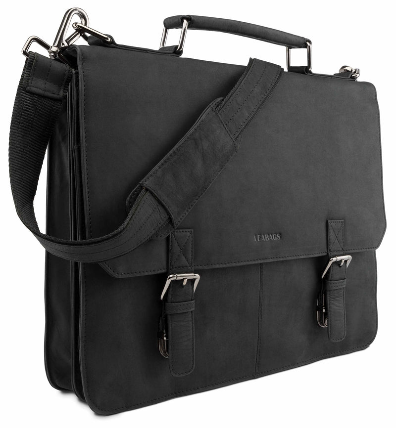 Leabags Gainsville Aktentasche Laptoptasche 15 Zoll Ledertasche im Vintage Look - LEABAGS