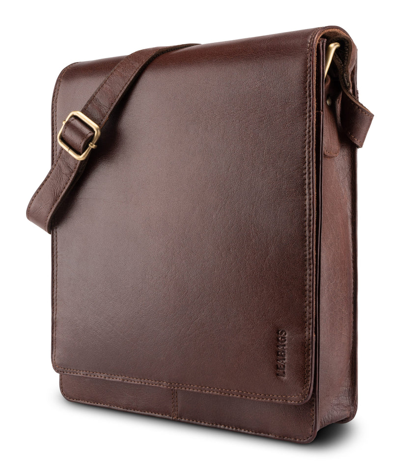 Leabags London Leder-Umhängetasche I Laptoptasche bis 13 Zoll - LEABAGS