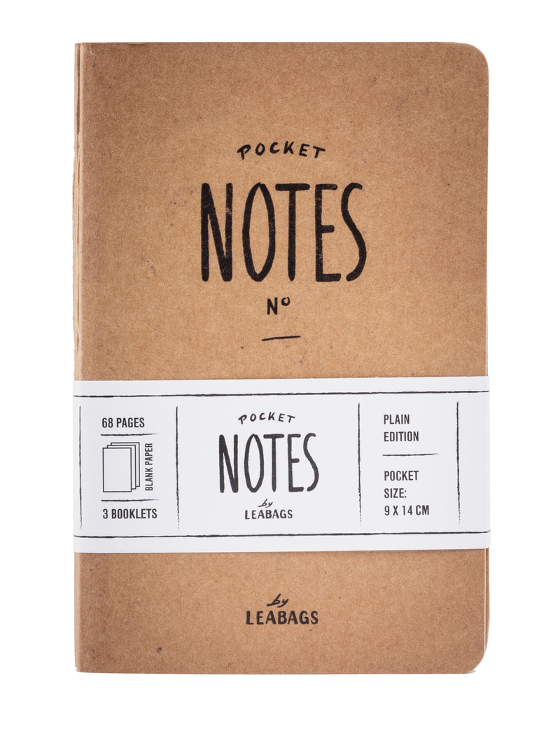 Leabags Pocket Notes Deco Edition Notizbücher 68 Seiten- 3er Pack - LEABAGS