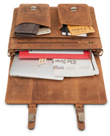 Leabags Miami maletín maletín para portátil 15 pulgadas bandolera de cuero genuino