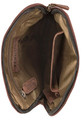 Leabags Detroit Umhängetasche aus echtem Büffel-Leder im Vintage Look - LEABAGS