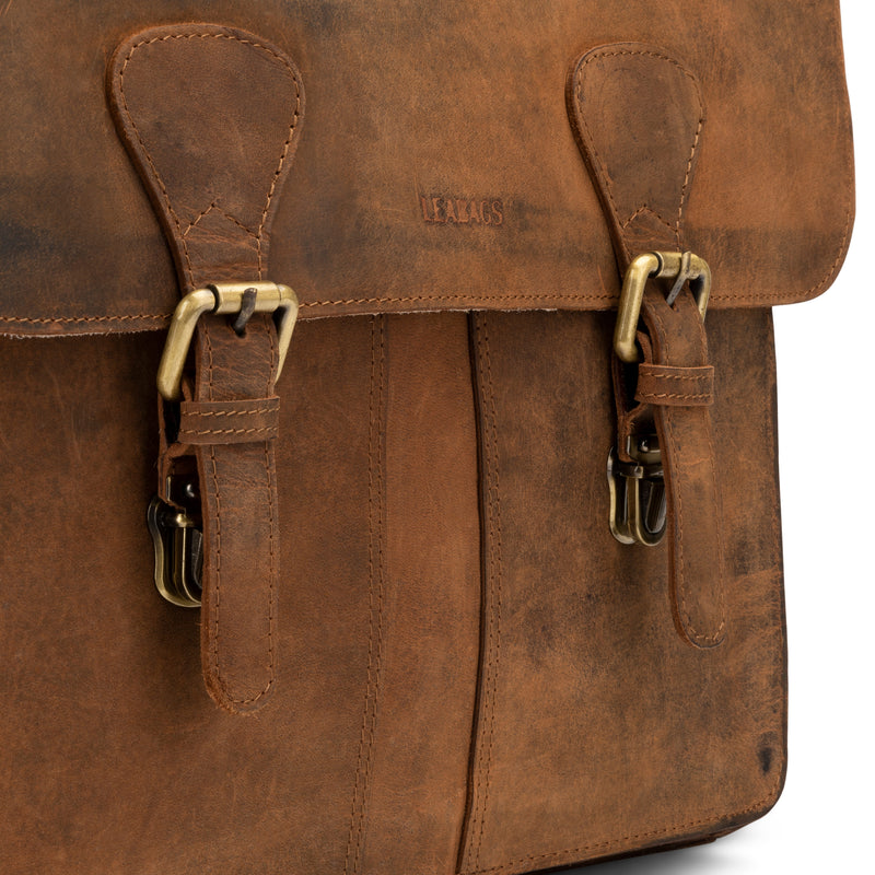 Leabags Scottdale maletín maletín para portátil de 15 pulgadas hecho de cuero genuino con un aspecto vintage