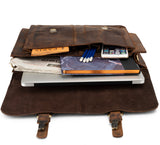 Leabags Scottdale Aktentasche 15 Zoll Laptoptasche aus echtem Leder im Vintage Look