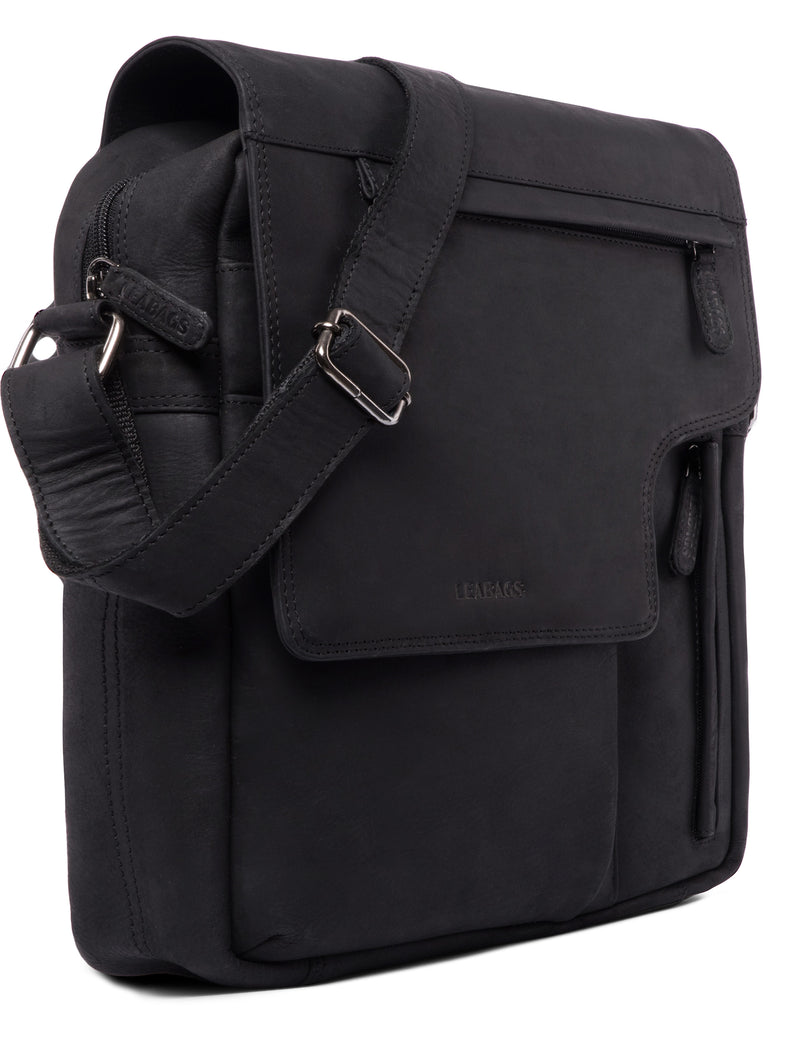 Leabags Amsterdam Umhängetasche Laptoptasche 13 Zoll Ledertasche im Vintage Look - LEABAGS