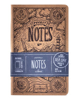 Leabags Pocket Notes Deco Edition Notizbücher 68 Seiten- 3er Pack - LEABAGS